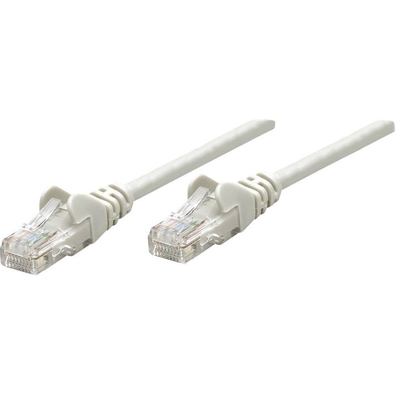 Foto van Intellinet 319973 rj45 netwerkkabel, patchkabel cat 5e u/utp 15.00 m grijs 1 stuk(s)