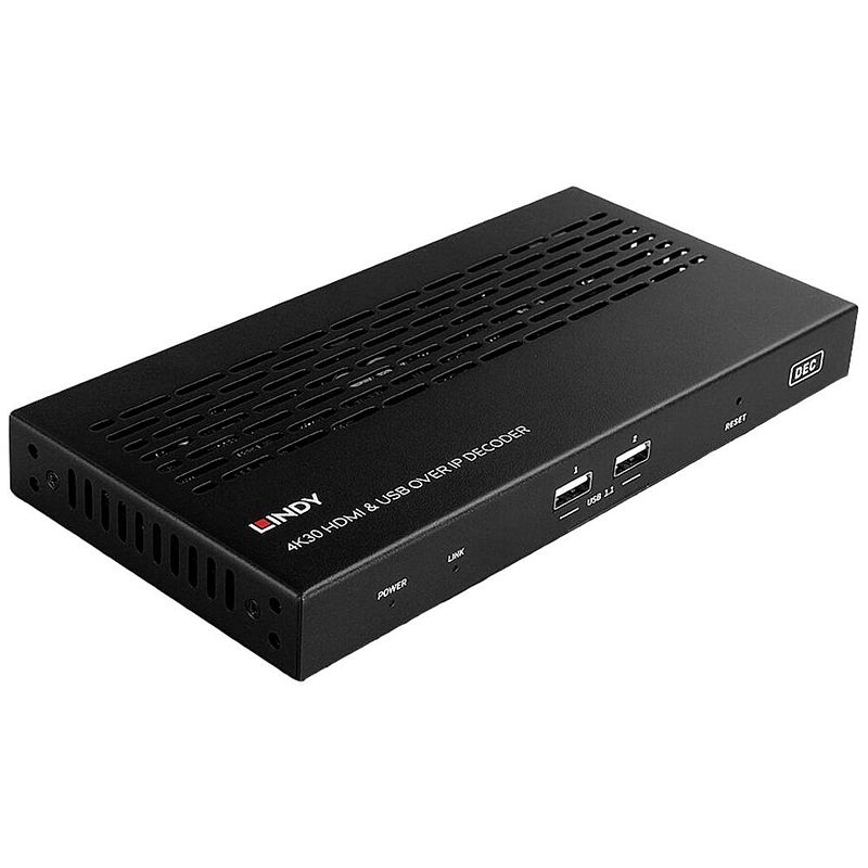 Foto van Lindy 4k30 hdmi & usb over ip extender - decoder extender (verlenging)