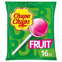 Foto van Chupa chups fruit lollies uitdeel snoep zak 16 stuks bij jumbo