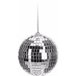 Foto van 1x zilveren discoballen/discobollen kerstballen 6 cm - kerstbal