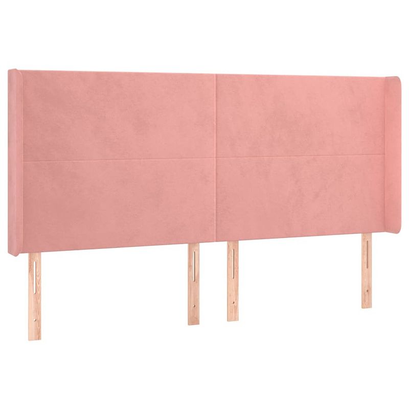 Foto van The living store hoofdbord - classic - meubels - 203 x 16 x 118/128 cm - roze