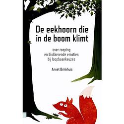 Foto van De eekhoorn die in de boom klimt