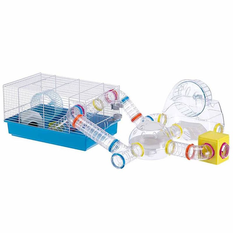 Foto van Ferplast hamsterkooi paula 46x29,5x24,5 cm blauw 57906411