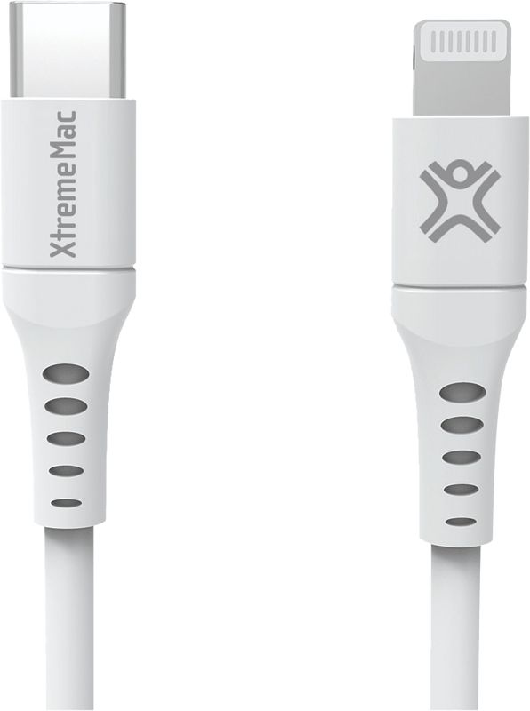 Foto van Xtrememac usb c naar lightning kabel 2m kunststof wit