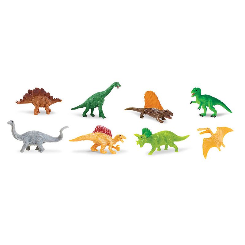 Foto van Safari mini-figuren good luck dino 2 cm rubber 8 stuks