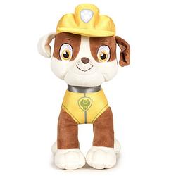 Foto van Pluche paw patrol knuffel rubble - classic new style - 27 cm - cartoon knuffels - speelgoed voor kinderen