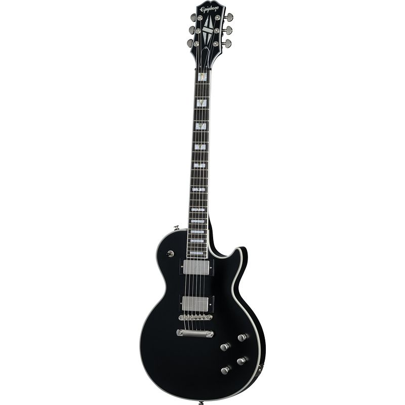 Foto van Epiphone les paul prophecy aged jet black metallic elektrische gitaar met premium gigbag