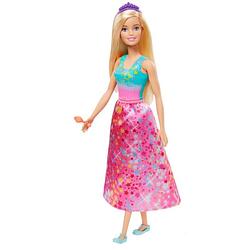 Foto van Barbie tienerpop barbie dreamtopia 30 cm blond haar roze/blauw