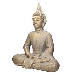 Foto van Boeddha figuur brons, 52x29x63 cm, gegoten steen