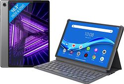 Foto van Lenovo tab m10 plus (2de generatie) 64gb wifi + 4g grijs + toetsenbord hoes qwerty grijs