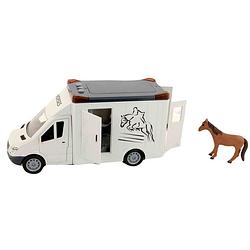 Foto van Kidsfun vervoerbus beautiful horse junior wit/bruin 2-delig