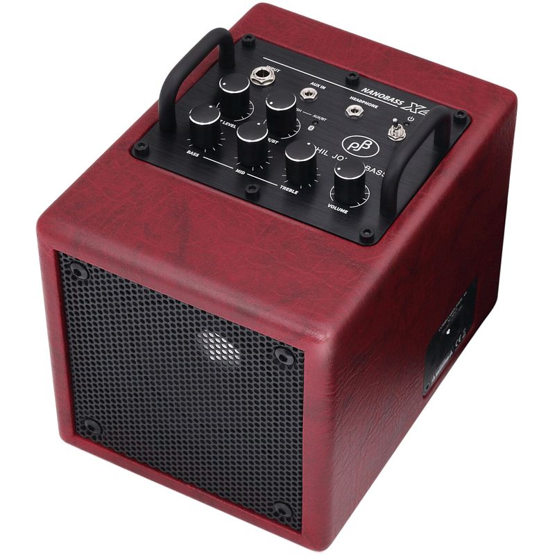 Foto van Phil jones bass x4 nanobass red 35w 1x4 inch versterker combo voor bas, keyboard, e-drums