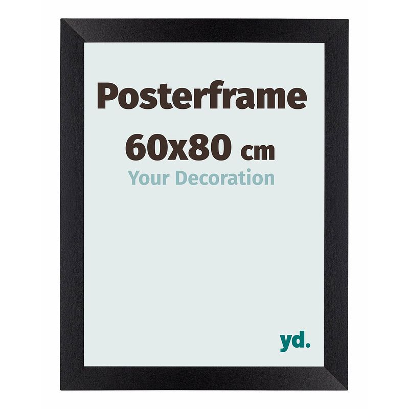 Foto van Posterlijst 60x80cm zwart mat mdf