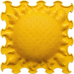 Foto van Ortoto sensory massage puzzle mat shining sun (semi-sphere) geel