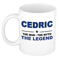 Foto van Cedric the man, the myth the legend cadeau koffie mok / thee beker 300 ml - naam mokken