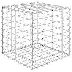 Foto van Vidaxl gabion plantenbak verhoogd kubus 40x40x40 cm staaldraad