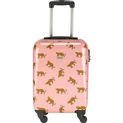 Foto van Princess traveller trendy animal collection - leopard - roze - 56cm