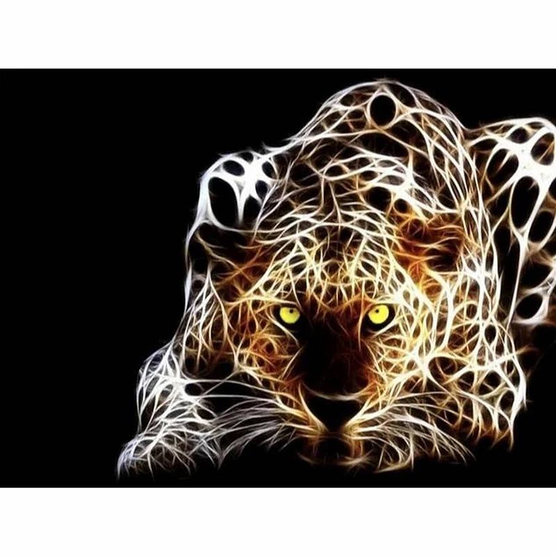 Foto van Evershine diamond painting voor volwassenen luipaard ta4-54 vierkante steentjes 30 x 40