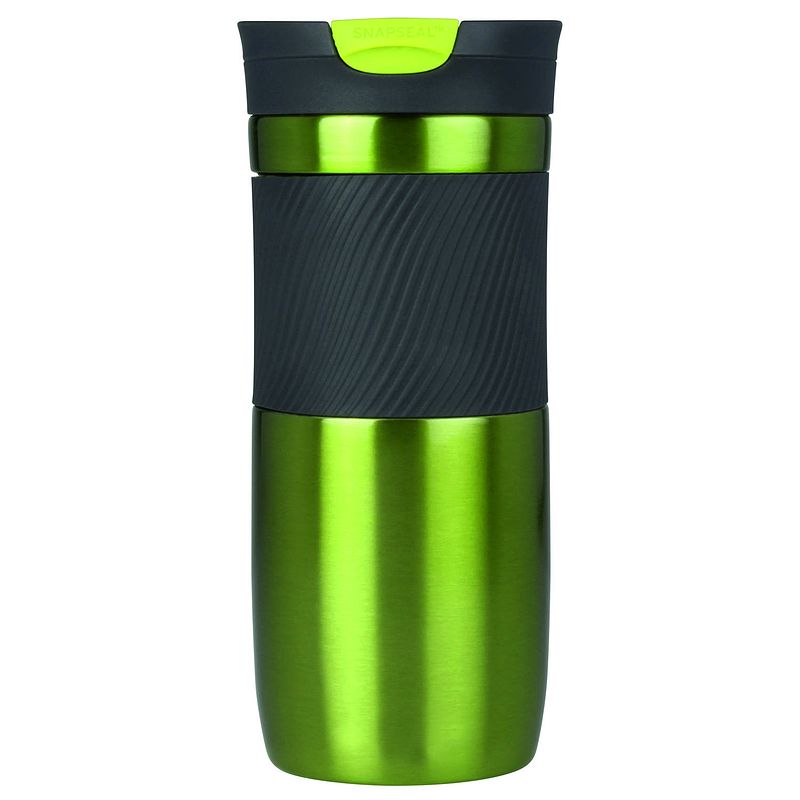 Foto van Contigo drinkfles byron 470 ml rvs lime/zwart