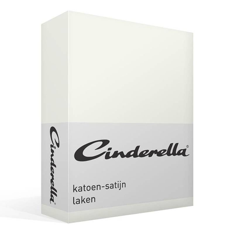 Foto van Cinderella satijn laken - 100% katoen-satijn - 1-persoons (160x270 cm) - off-white