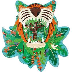 Foto van Scratch legpuzzel tijger junior 56 cm karton groen 59 stukjes