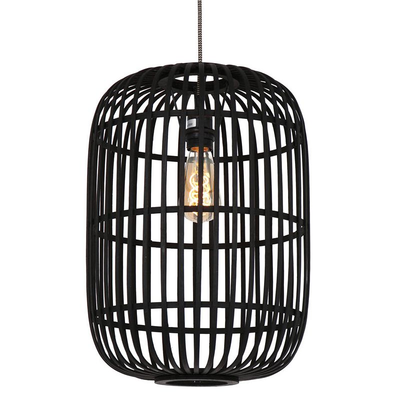 Foto van Freelight treccia hanglamp met bamboe zwart