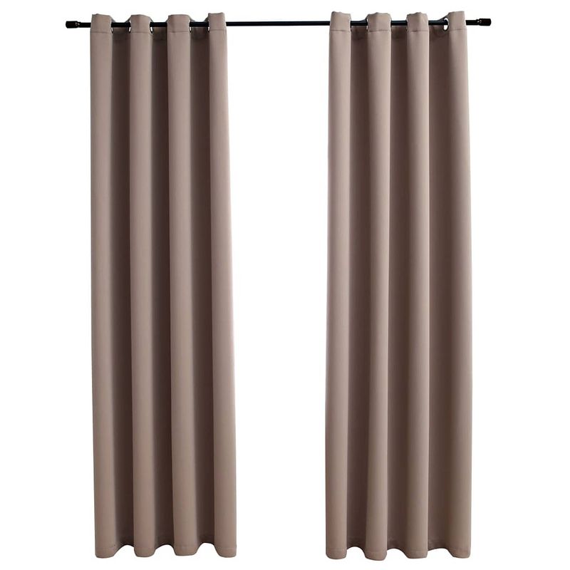 Foto van The living store gordijnen - elegant - woonaccessoires - 140 x 225 cm -taupe