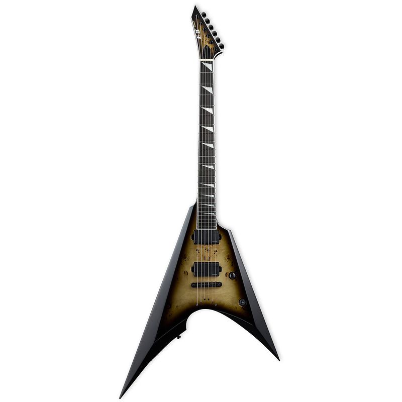 Foto van Esp e-ii arrow nt nebula black burst elektrische gitaar met koffer