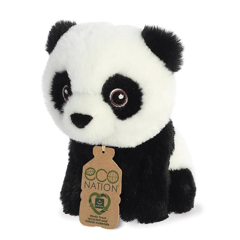 Foto van Pluche dieren knuffels panda van 13 cm - knuffeldier