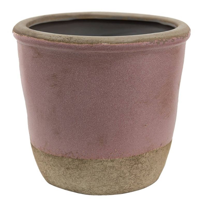 Foto van Clayre & eef roze decoratie bloempot ø 14*13 cm 6ce1380m