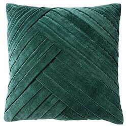 Foto van Dutch decor gidi - kussenhoes velvet sagebrush green 45x45 cm - groen - groen