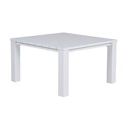 Foto van Garden impressions plaza lounge dining tuintafel 115,5x115,5xh68 cm mat wit