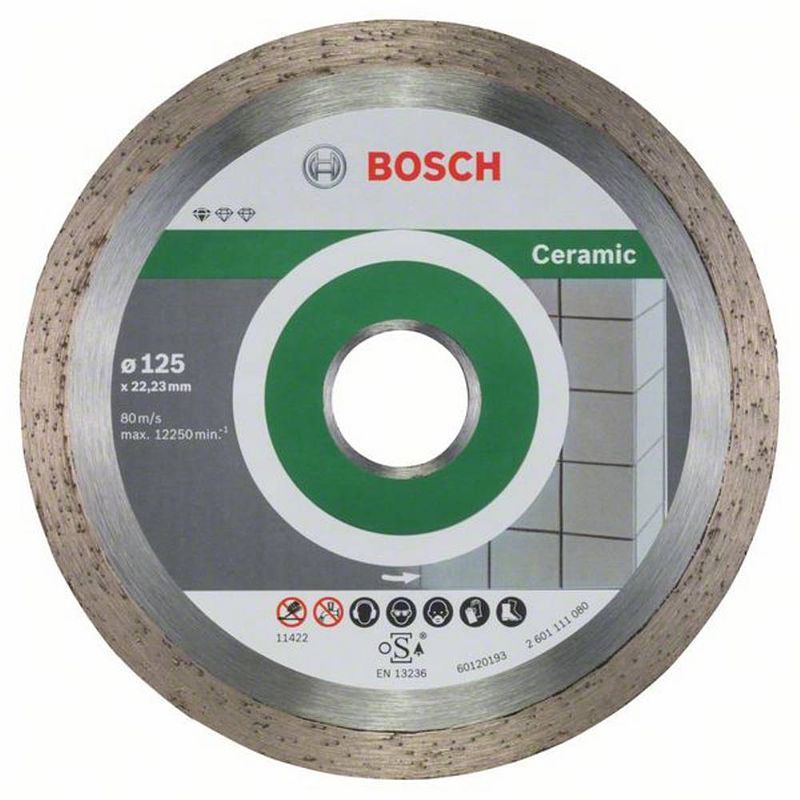 Foto van Bosch accessories 2608603232 diamanten doorslijpschijf diameter 125 mm binnendiameter 22.23 mm 10 stuk(s)