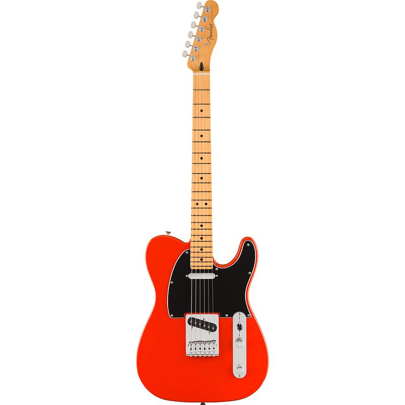 Foto van Fender player ii telecaster mn coral red elektrische gitaar