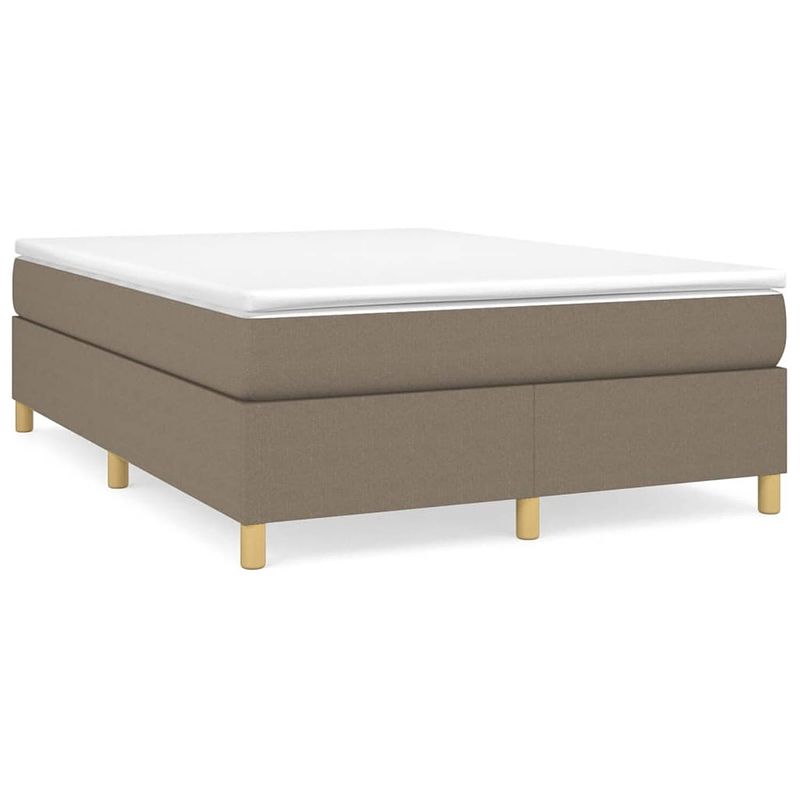 Foto van Vidaxl boxspringframe stof taupe 140x190 cm