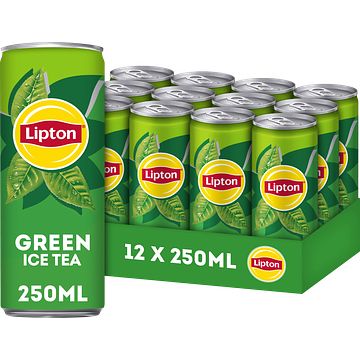 Foto van Lipton ice tea green blik 3 x 4 x 250ml aanbieding bij jumbo | 15% korting