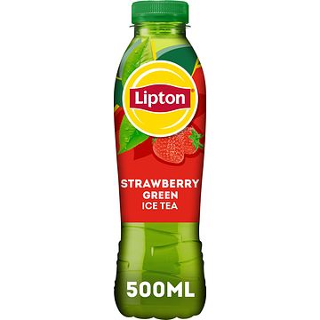 Foto van Lipton ice tea green strawberry 500ml bij jumbo