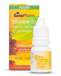 Foto van Sanopharm vitamine d3 25mcg emulsan druppels