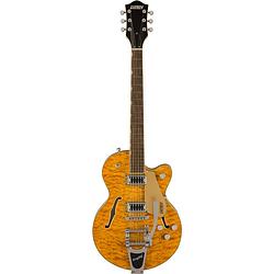 Foto van Gretsch g5655t-qm electromatic center block jr. single-cut quilted maple bigsby speyside semi-akoestische gitaar