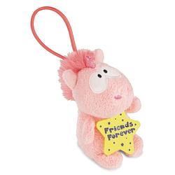 Foto van Nici knuffel unicorn merry junior pluche 8 cm roze/geel