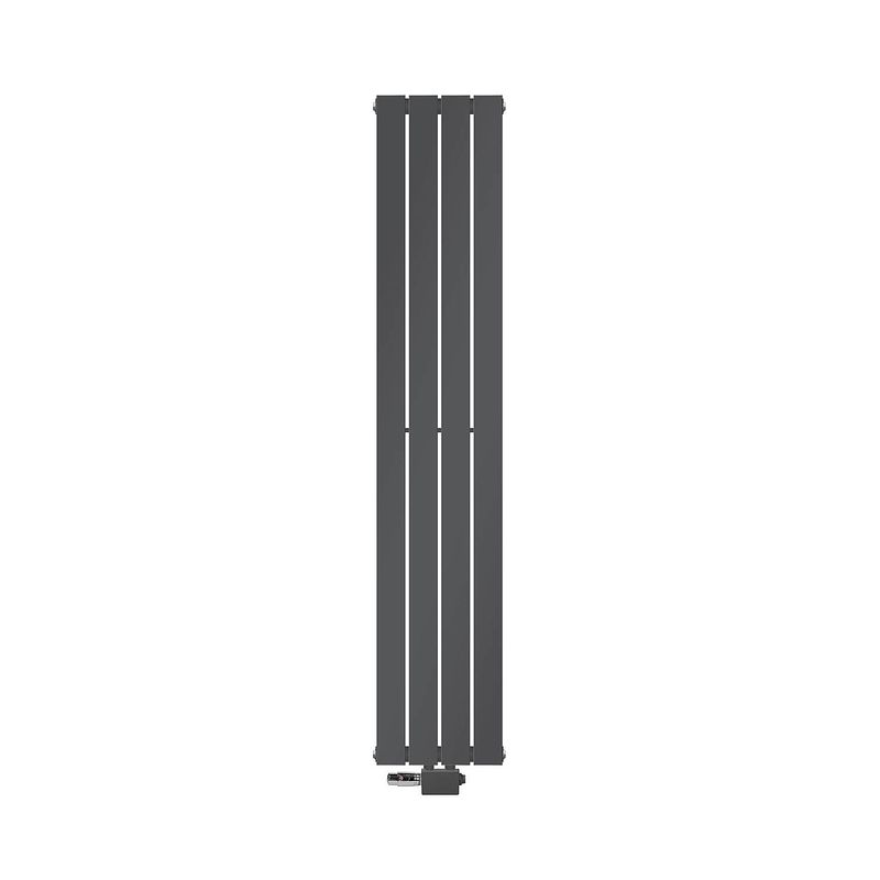 Foto van Paneelradiator enkelvoudig 1600x300 mm antraciet met universele aansluitset ml-design