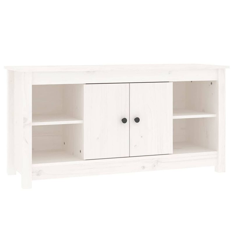 Foto van The living store tv-kast grenenhout - 103 x 36.5 x 52 cm - wit