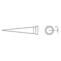 Foto van Weller lt-s soldeerpunt langwerpige conische vorm grootte soldeerpunt 0.4 mm inhoud: 1 stuk(s)