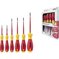 Foto van Wiha softfinish electric torx screwdriver set, 6 pcs 1000v schroevendraaierset vde 6-delig binnen-torx