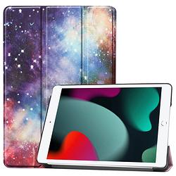 Foto van Basey ipad 10.2 2019 hoes book case hoesje - ipad 10.2 2019 hoesje hard cover case hoes - galaxy