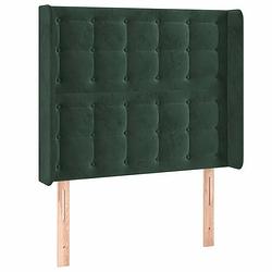 Foto van Vidaxl hoofdbord met randen 83x16x118/128 cm fluweel groen