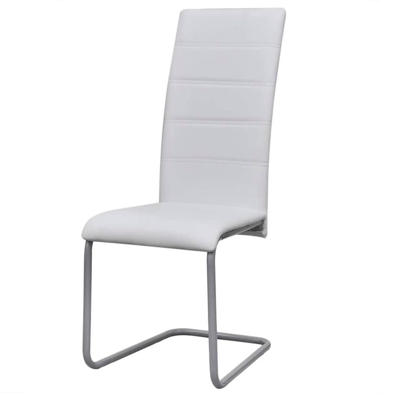 Foto van The living store eetkamerstoelen - zwevende - wit - 41 x 52.5 x 102.5 cm