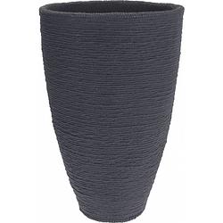 Foto van Nampook bloempot ribbed vase 39 x 60 cm kunststof grijs