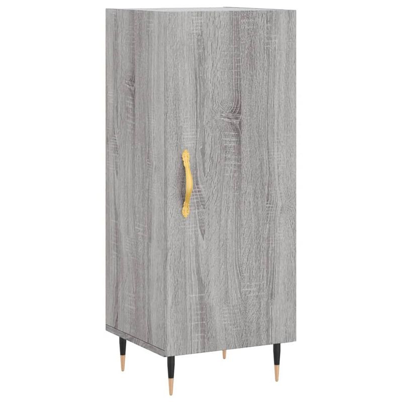 Foto van Vidaxl dressoir 34,5x34x90 cm bewerkt hout grijs sonoma eikenkleurig