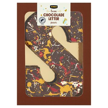 Foto van Jumbo luxe chocoladeletter puur 200g